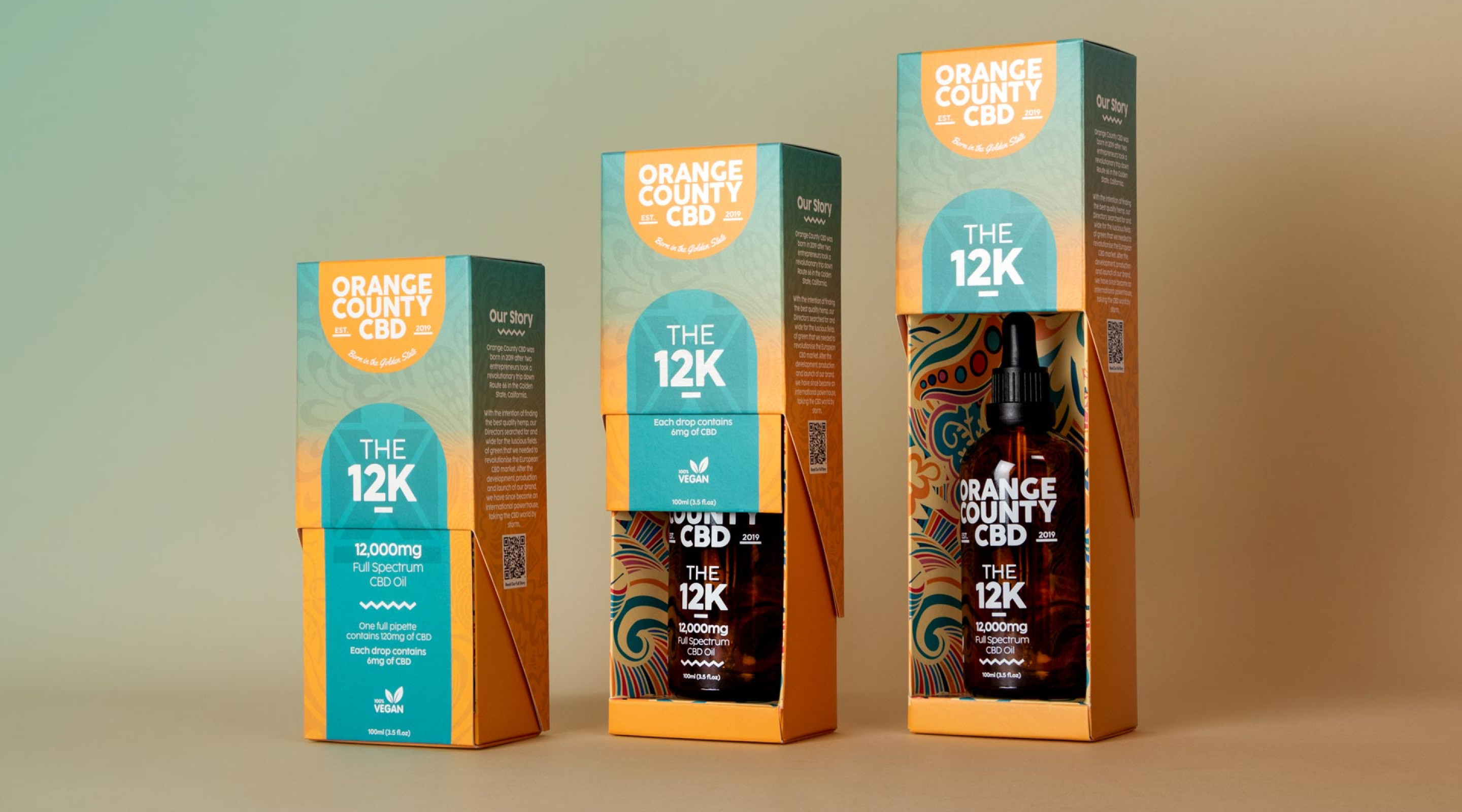 Burgopak Cabrio packaging for Orange Country CBD Dropper Bottles 12K